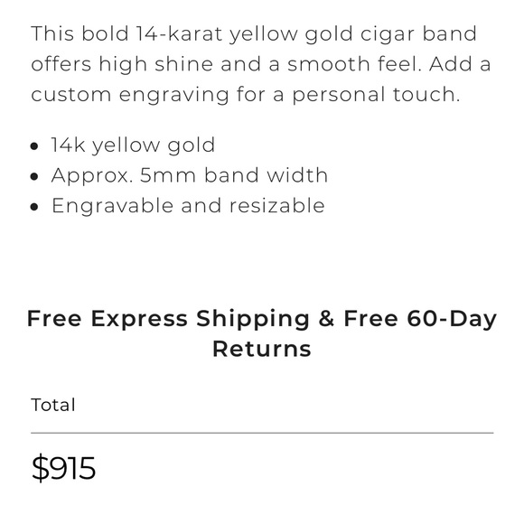 NEW 💗 5mm 14K Gold Band - Picture 12 of 12